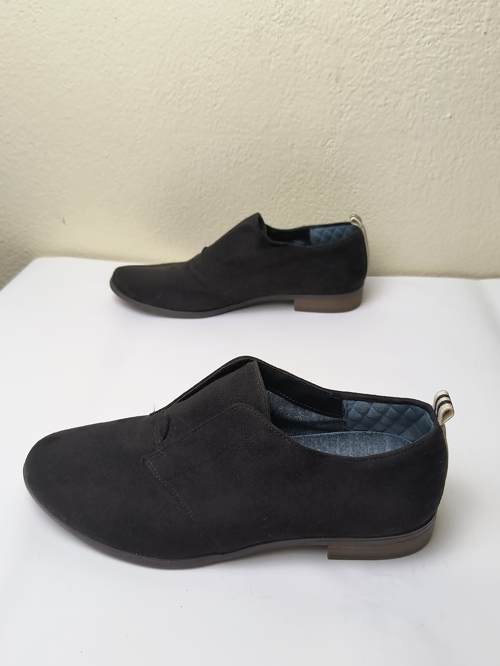 Dr. Scholl's Rialta 8M Black Suede Slip-On Loafers - Preppy Comfort